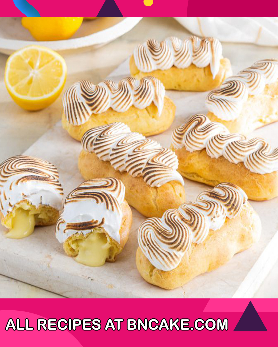 Luscious Lemon Meringue Eclairs BNCAKE USEFUL INFORMATIONS