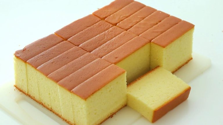 condensed milk castella cake 1